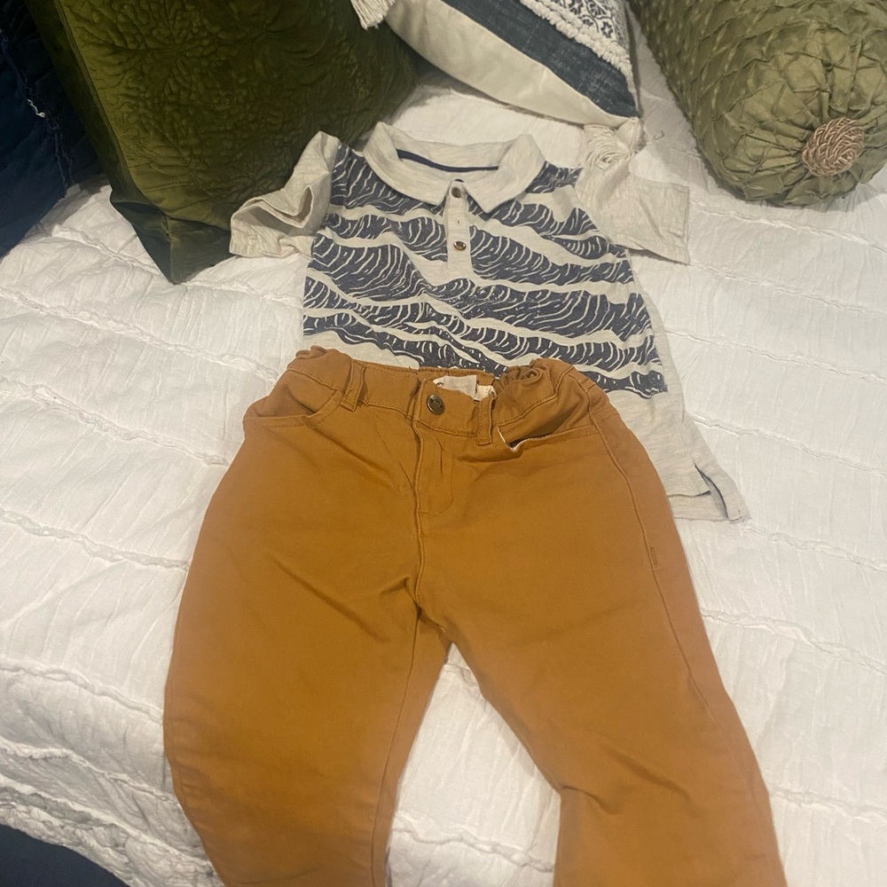 Toddler Polo Shirt and Pants Set